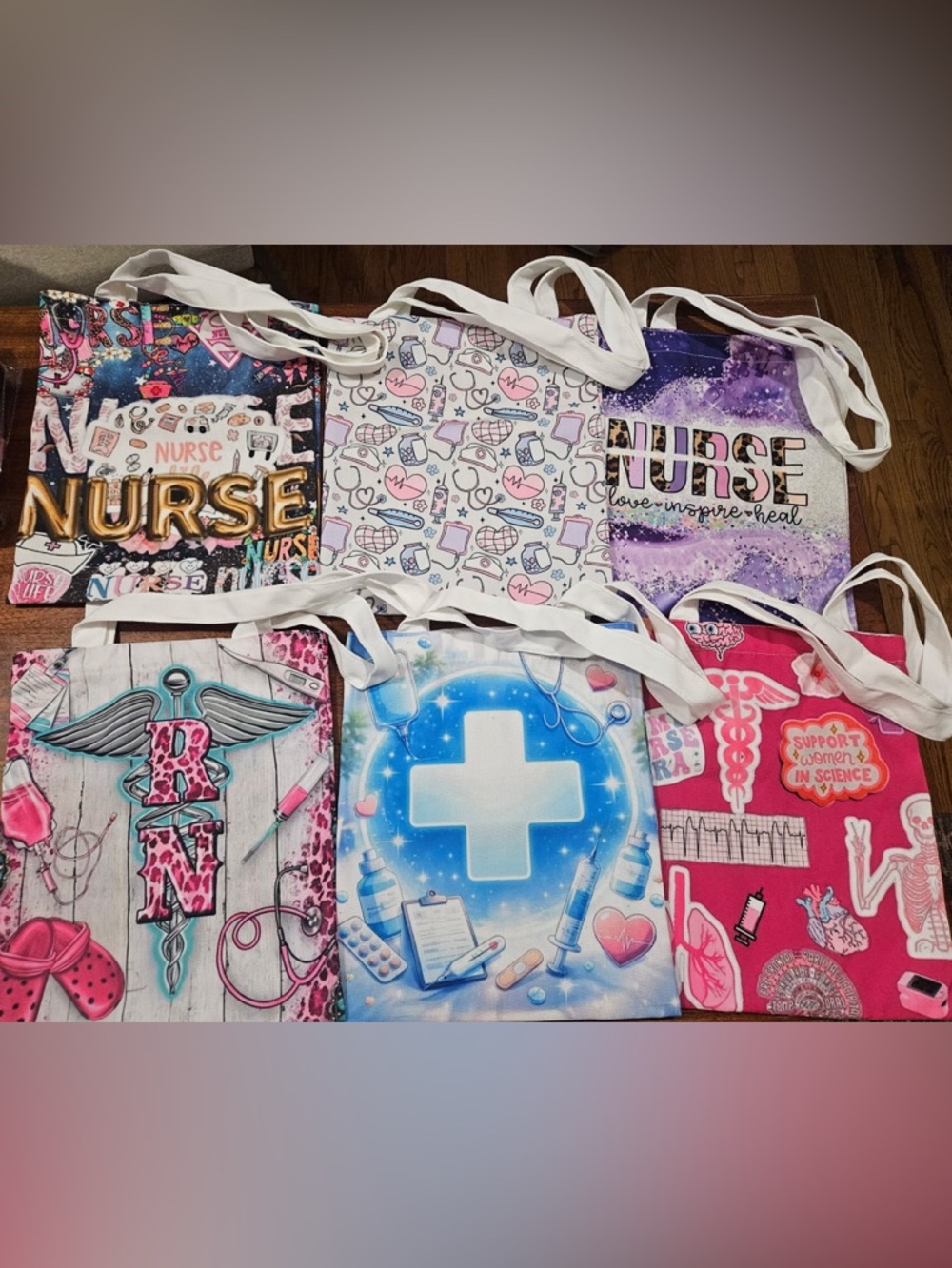 Nurse Print Tote Bags